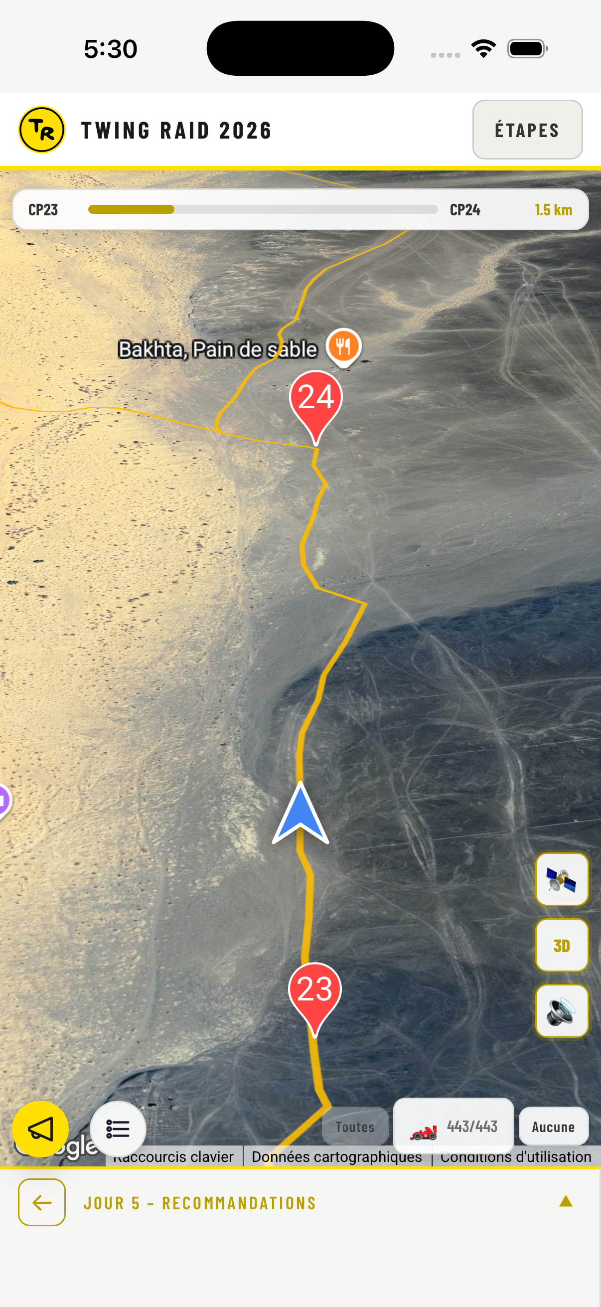Navigation GPS 3D